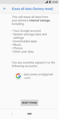 Press RESET PHONE.