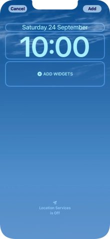 To customise the way the lock screen date is displayed, press the date widget and follow the instructions on the screen to select the required widget display mode.