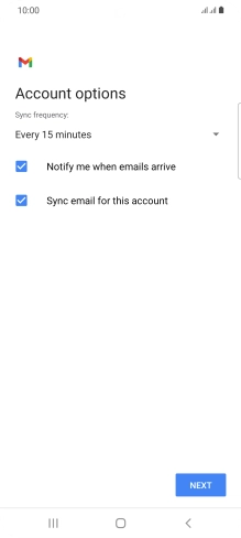 Press the drop down list below 'Sync frequency:'.