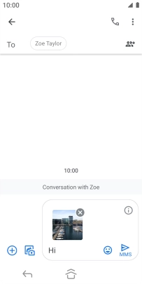 Press the send icon when you've finished your picture message.