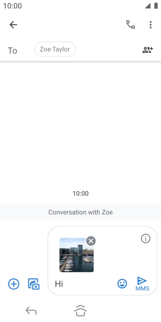 Press the send icon when you've finished your picture message.