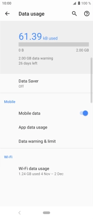 The total data usage is displayed.
