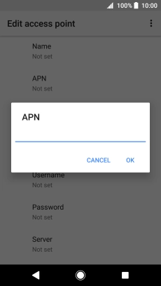Key in wap.o2.co.uk and press OK.