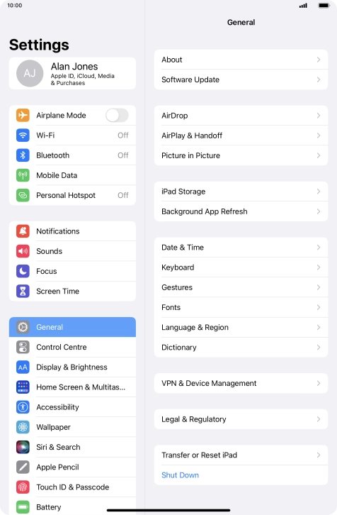 Press Touch ID & Passcode.
