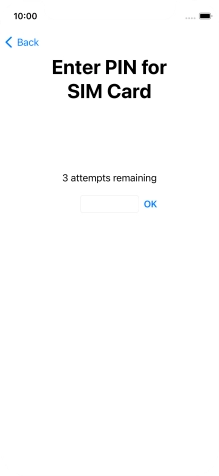 Key in your SIM PIN and press OK. The default SIM PIN is 0000.