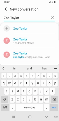 Press the required contact.