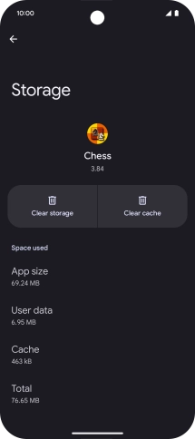 Press Clear cache.