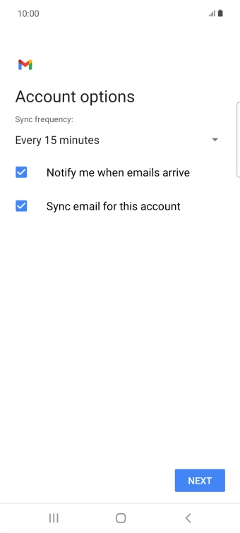 Press the drop down list below 'Sync frequency:'.