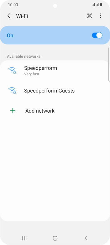 Press the required WiFi network.