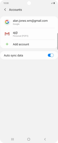 Press the indicator next to 'Auto sync data' to turn the function on or off.