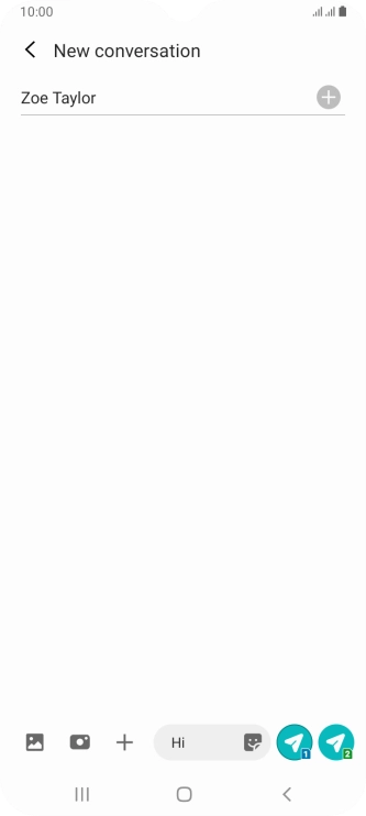 Press the attach picture icon. Press the attach picture icon.