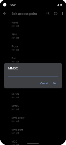 Key in http://mmsc.mms.o2.co.uk:8002 and press OK.