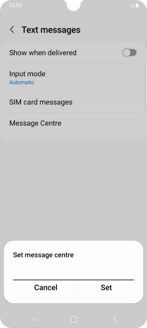 Key in +447802000332 and press Set.