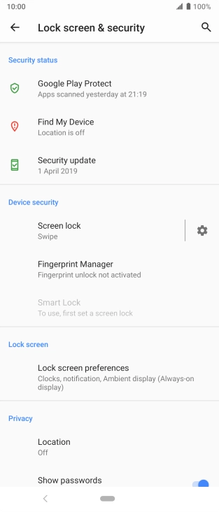 Press Fingerprint Manager.