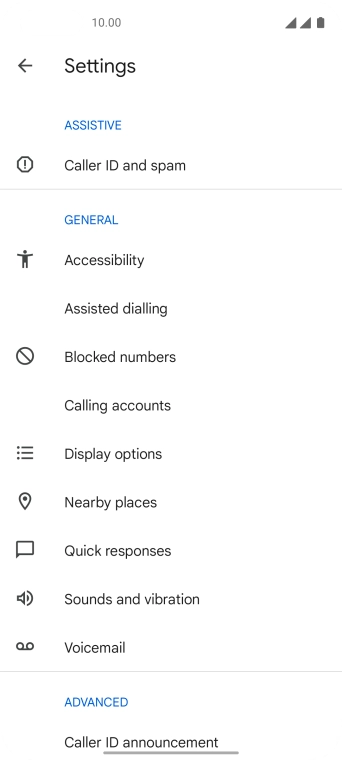Press Calling accounts.
