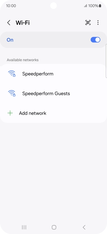 Press the menu icon.