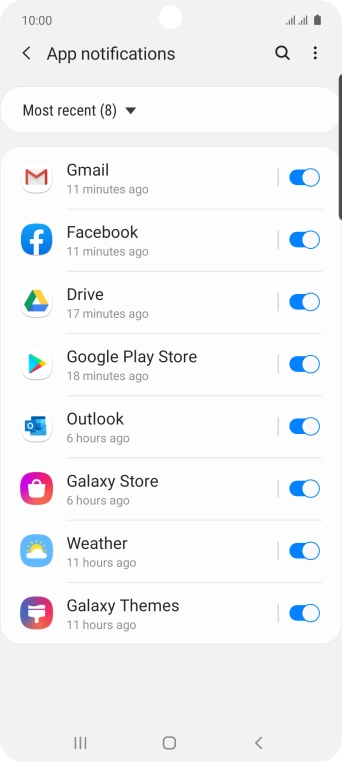 Press the drop down list. Press the drop down list.