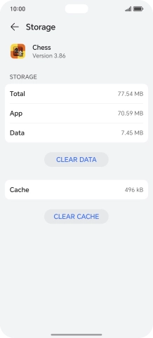 Press CLEAR CACHE.