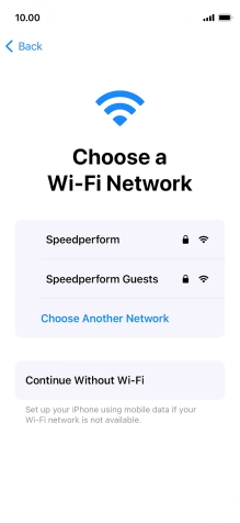 Press the required WiFi network.