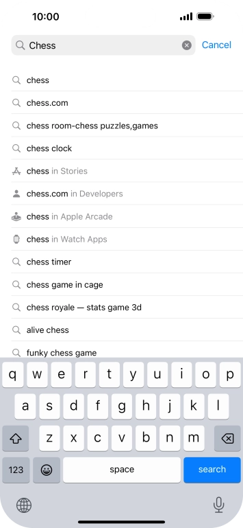 Press search.