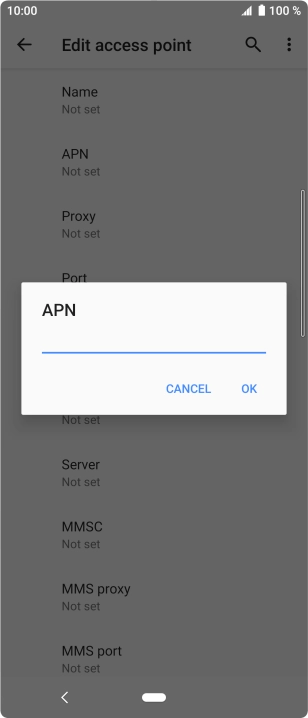 Key in wap.o2.co.uk and press OK.