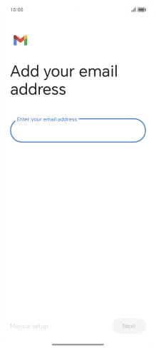 Press the field below 'Enter your email address' and key in your email address.
