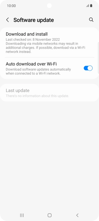 Press Download and install. If a new software version is available, it's displayed. Follow the instructions on the screen to update the phone software.