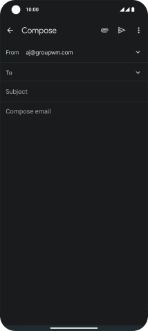 Press To and key in the first letters of the recipient's name.