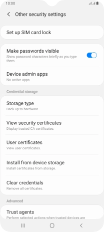 Press Set up SIM card lock.