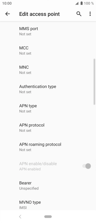 Press MMS port.