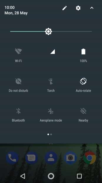 Press the mobile data icon. Press the mobile data icon.