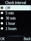 Highlight the required setting.