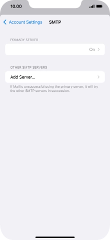 Press the field below 'PRIMARY SERVER'.