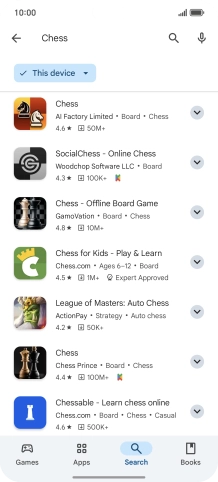 Press the required app.