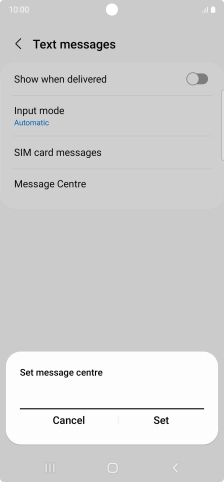 Key in +447802000332 and press Set.