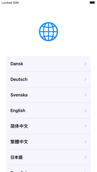 Press the required language. Press the required language.