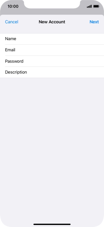 Press Description and key in the required name. Press Description and key in the required name.