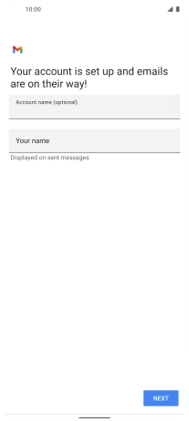 Press the field below 'Account name (optional)' and key in the required name.