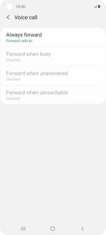 Press the required divert type.