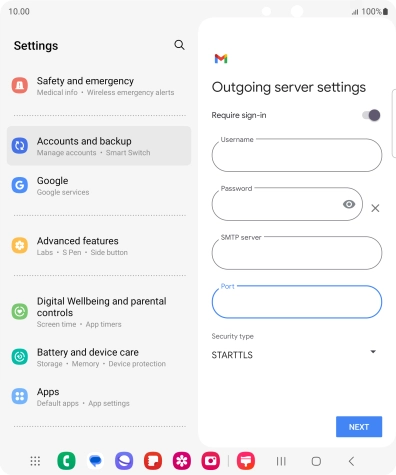 Press the drop down list below 'Security type'.