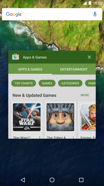 Press the end icon.