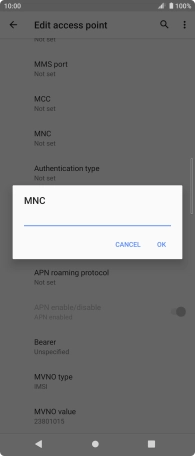 Key in 10 and press OK.