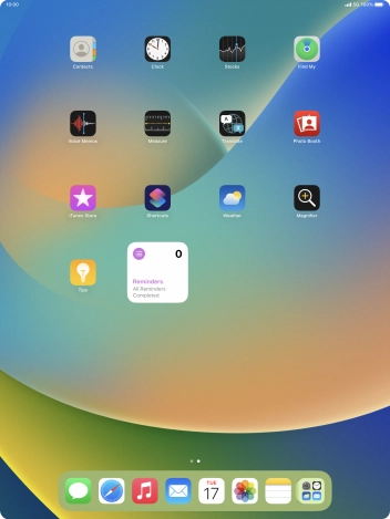 If you're using a Widget Stack: slide up or down on the stack to select the required widget.