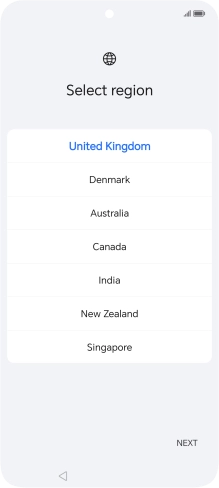 Press the required country or area.