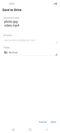 Press the field below 'Folder' and go to the required folder.