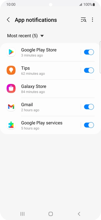 Press the drop down list. Press the drop down list.