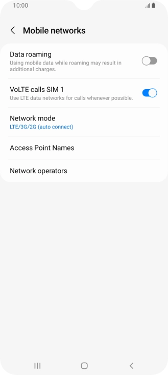 Press Access Point Names.