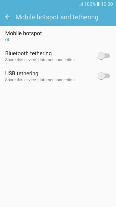 Press Mobile hotspot.
