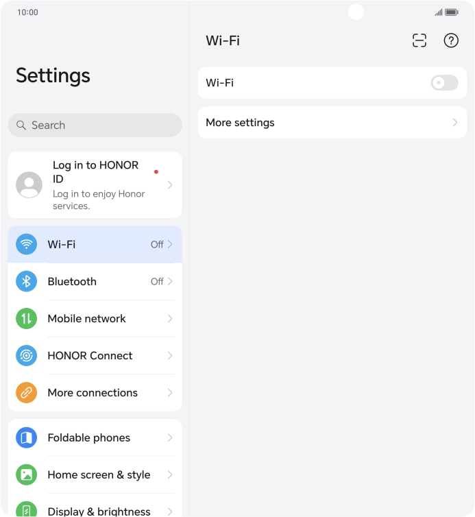 Press Mobile network.