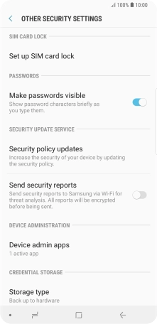 Press Set up SIM card lock.